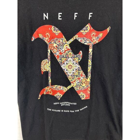 NEFF Black‎ Paisley Graphic Tee Short Sleeve Size Small - Picture 3 of 9